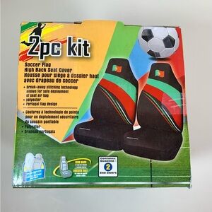 2pc Portugal Soccer Flag Car Seat Covers Kit - New opened box.
